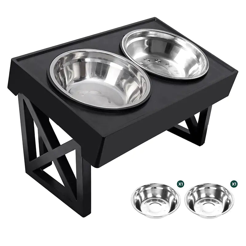 Mess-Free Adjustable Elevated Dog Bowl